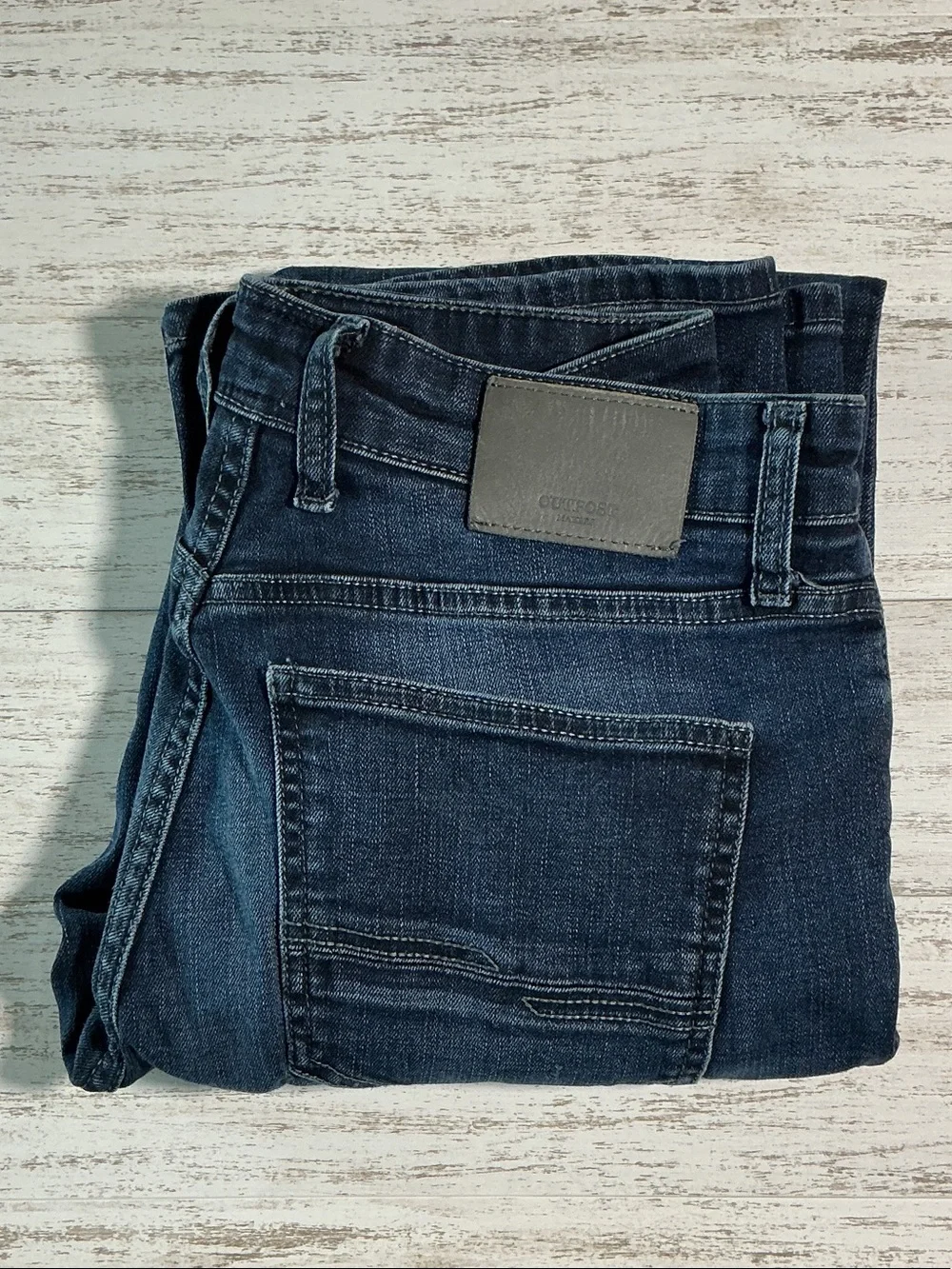 Buckle Outpost Dark Wash Stretch Mid Rise Bootcut Denim Blue Jeans 30 x 32